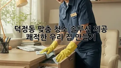 ✨ 덕정동 맞춤 청소 솔루션 제공 🏡 쾌적한 우리 집 만들기!