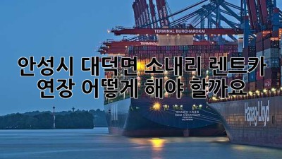 안성시 대덕면 소내리 렌트카 연장, 어떻게 해야 할까요?
