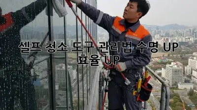 셀프 청소 도구 관리법: 수명 UP! 효율 UP!