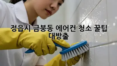 정읍시 금붕동 에어컨 청소, 꿀팁 대방출! 💨✨