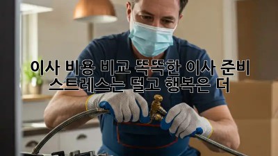 이사 비용 비교: 똑똑한 이사 준비, 스트레스는 덜고 행복은 더!